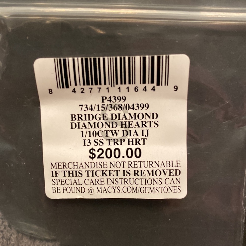 Open work Hearts 1/10 KT  SS Necklace - Picture 7 of 9